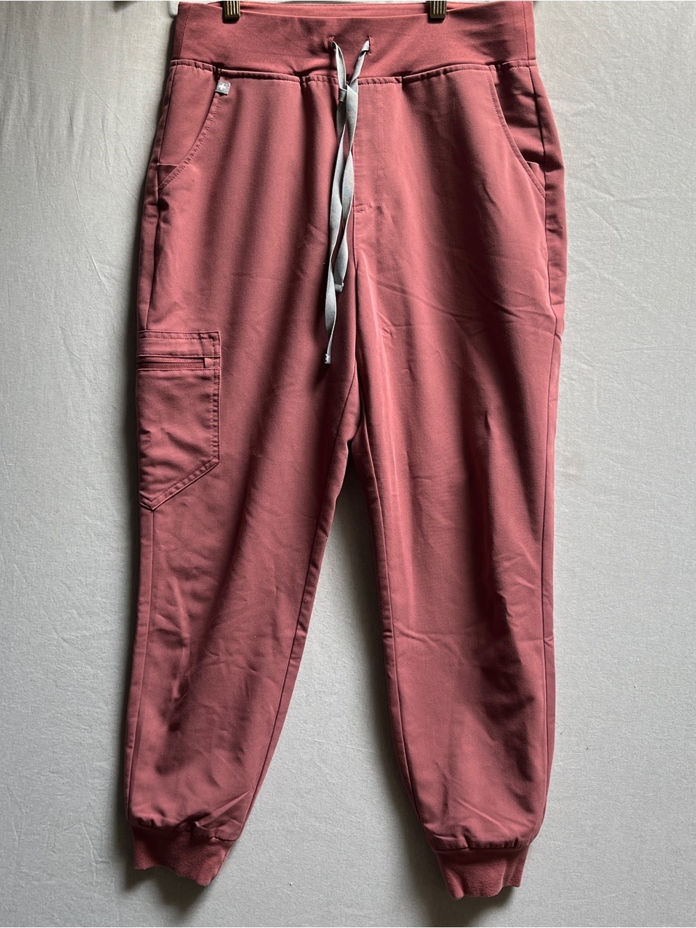 FIGS Technical Collection Jogger Scrub Pants Dusty Rose Pink Drawstring Sz M P